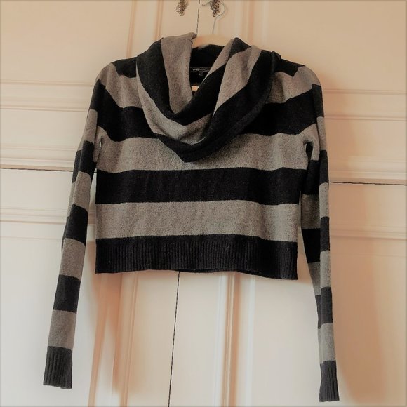 BCBGMAXAZRIA “Samira” Crop Merino Wool & Cashmere Sweater - Size XXS - Picture 3 of 16